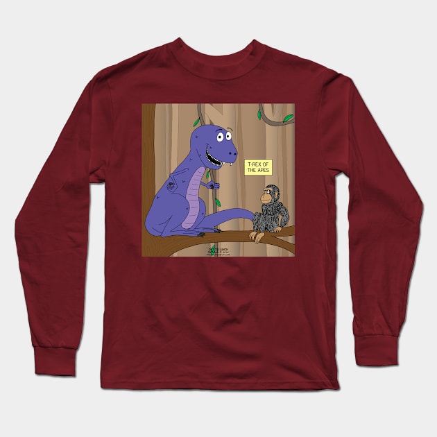 T-Rex of the Apes Long Sleeve T-Shirt by OutToLunch